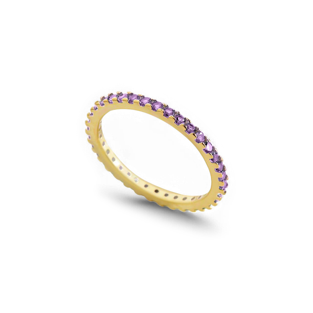 June Birthstone Eternity Stacking Ring