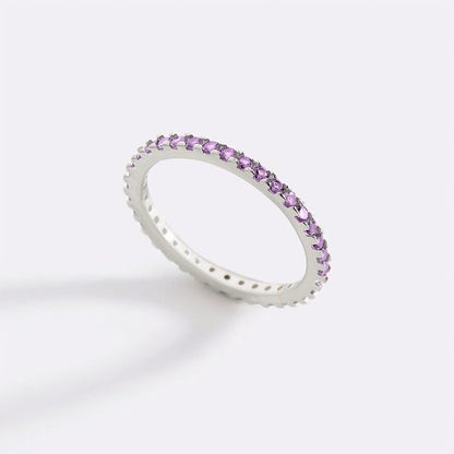 June Birthstone Eternity Stacking Ring