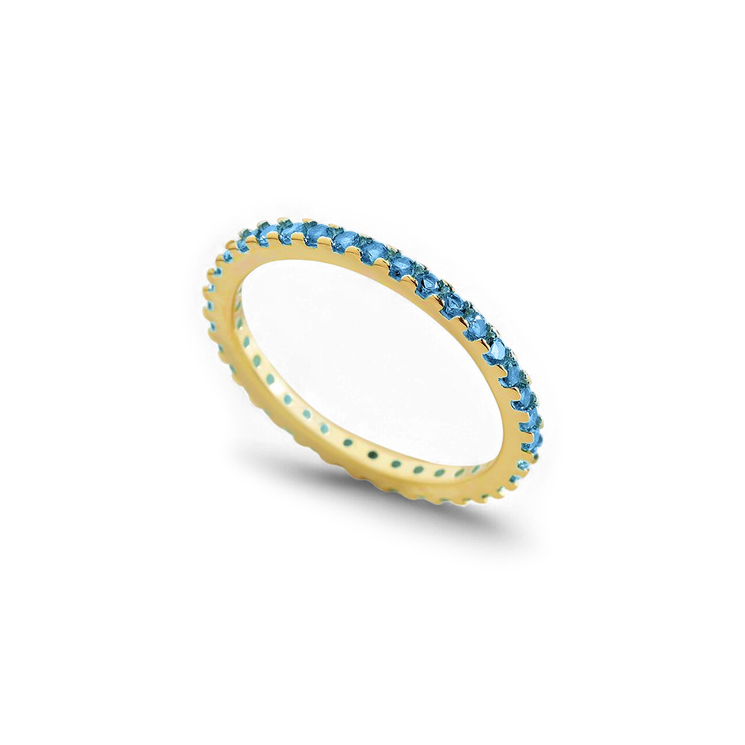 March Birthstone Eternity Stacking Ring