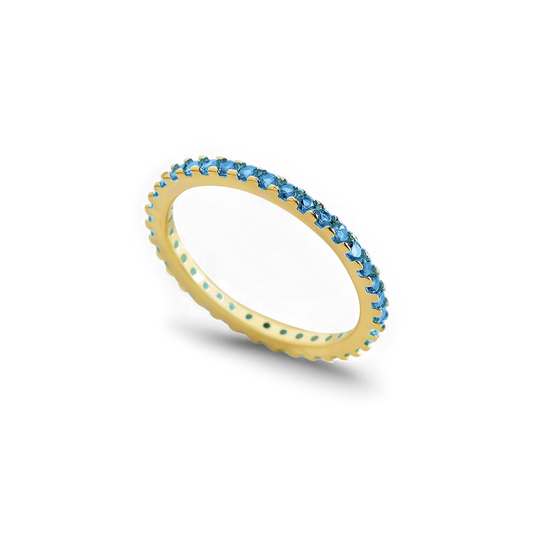 March Birthstone Eternity Stacking Ring