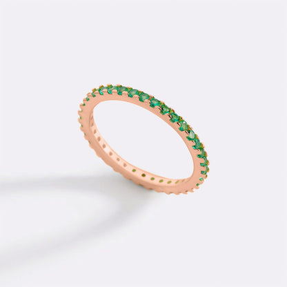 May Birthstone Eternity Stacking Ring