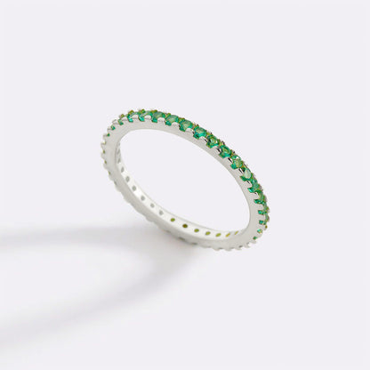 May Birthstone Eternity Stacking Ring