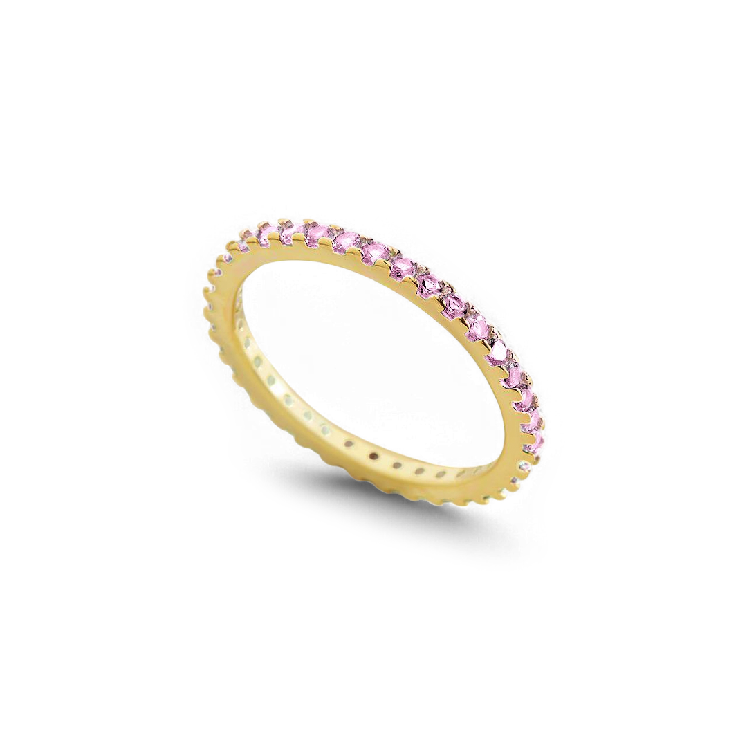 October Birthstone Eternity Stacking Ring