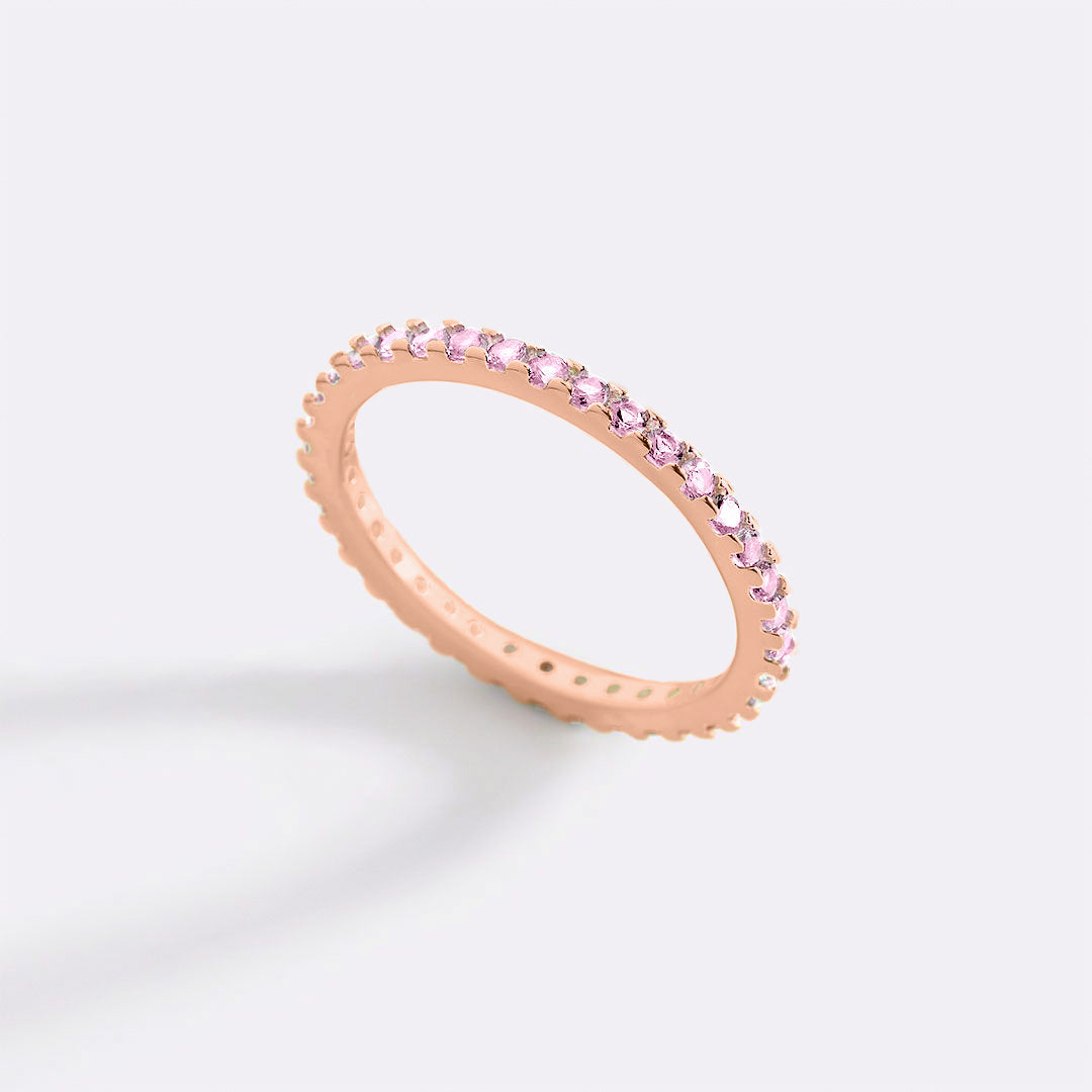 October Birthstone Eternity Stacking Ring