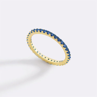 September Birthstone Eternity Stacking Ring