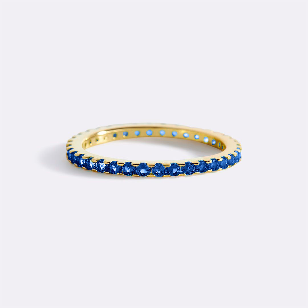 September Birthstone Eternity Stacking Ring