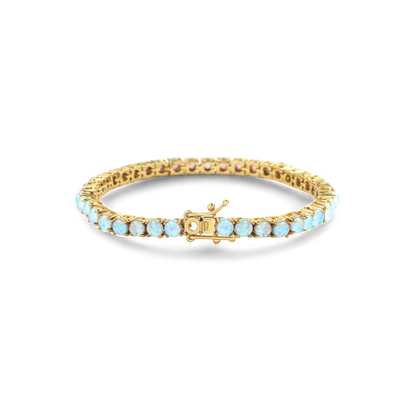 Blue Opal Tennis Bracelet