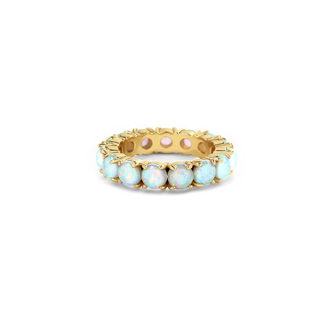 Blue Opal Eternity Ring