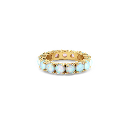 Blue Opal Eternity Ring