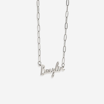 Fairy Name Necklace with Paperclip Chain