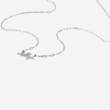 Fairy Name Necklace with Paperclip Chain