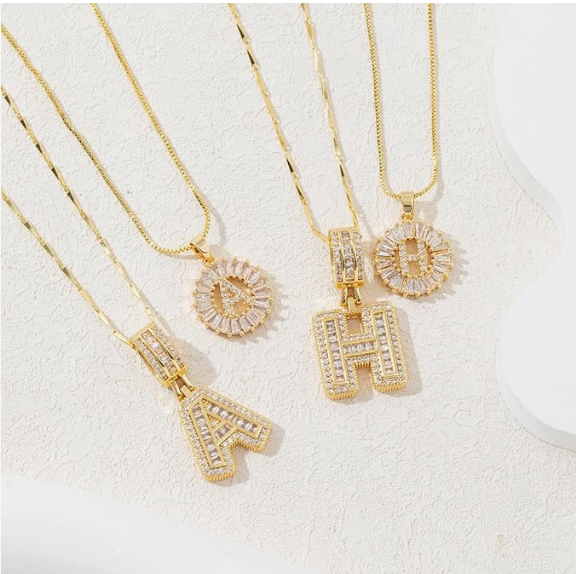 Personalized Initial Necklace – 18K Gold Plated Dainty Pendant, Custom Letter Jewelry