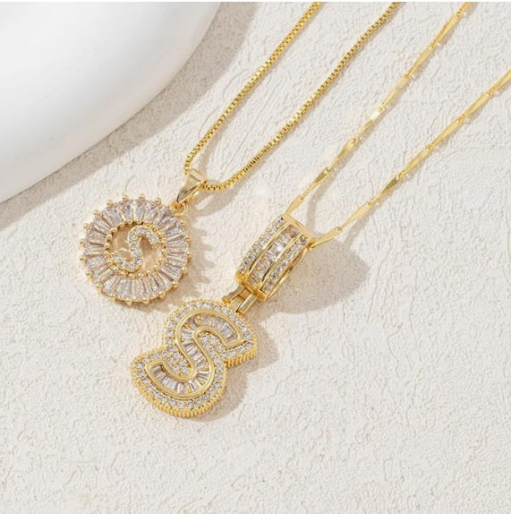 Personalized Initial Necklace – 18K Gold Plated Dainty Pendant, Custom Letter Jewelry