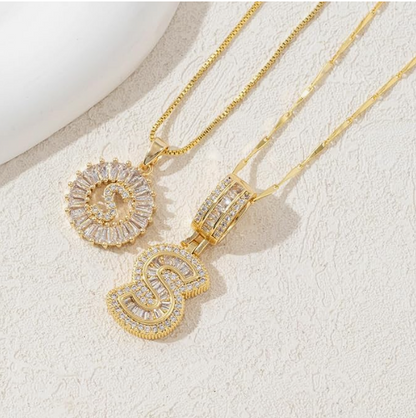 Personalized Initial Necklace – 18K Gold Plated Dainty Pendant, Custom Letter Jewelry