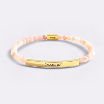 Choose Joy Gold Beaded Inspire Bracelet