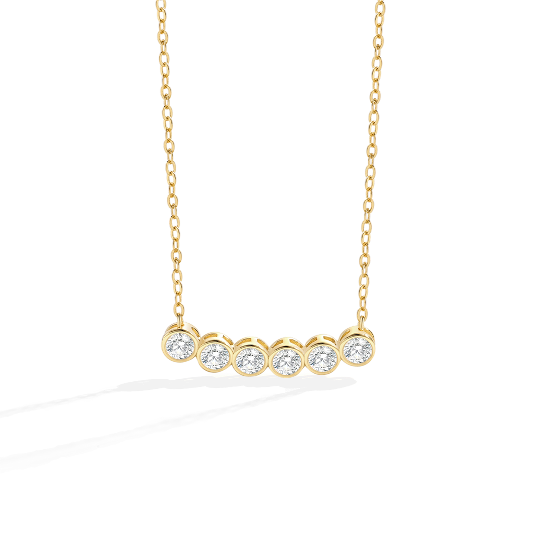Classic Bezel-Set Diamond Necklace