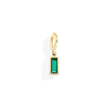 Dainty Baguette Birthstone Charm