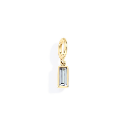 Dainty Baguette Birthstone Charm