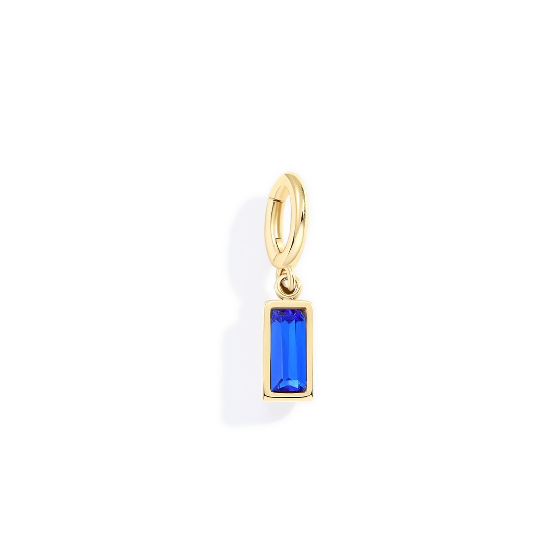 Dainty Baguette Birthstone Charm
