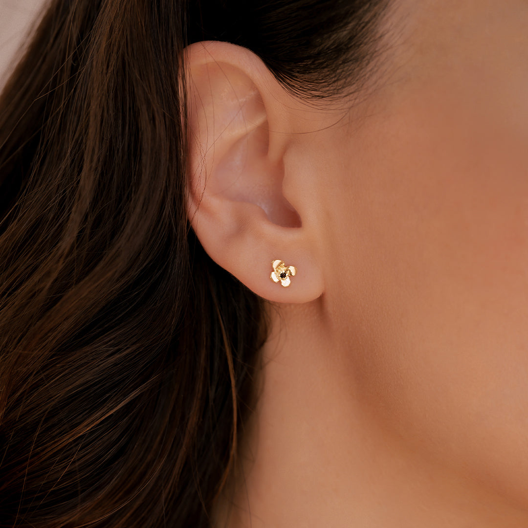 Dainty Floral Statement Stud Earrings