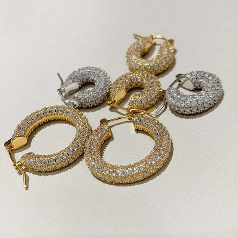 Greta Pave Hoop Earrings