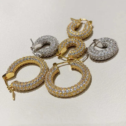 Greta Pave Hoop Earrings
