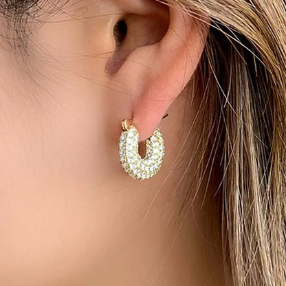Greta Pave Hoop Earrings