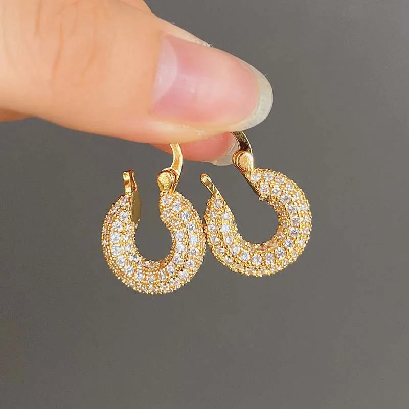 Greta Pave Hoop Earrings