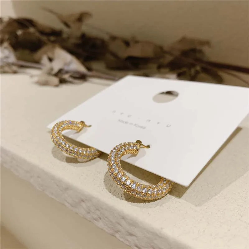 Greta Pave Hoop Earrings