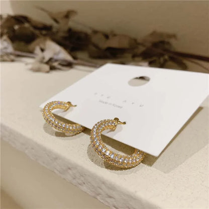 Greta Pave Hoop Earrings
