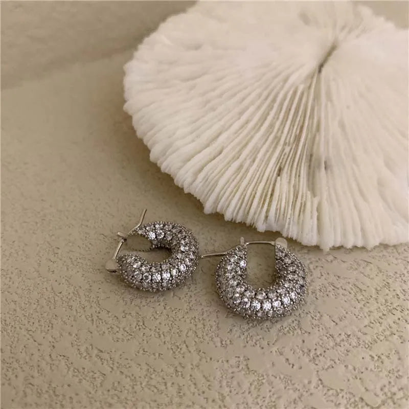 Greta Pave Hoop Earrings