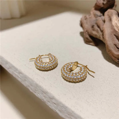 Greta Pave Hoop Earrings
