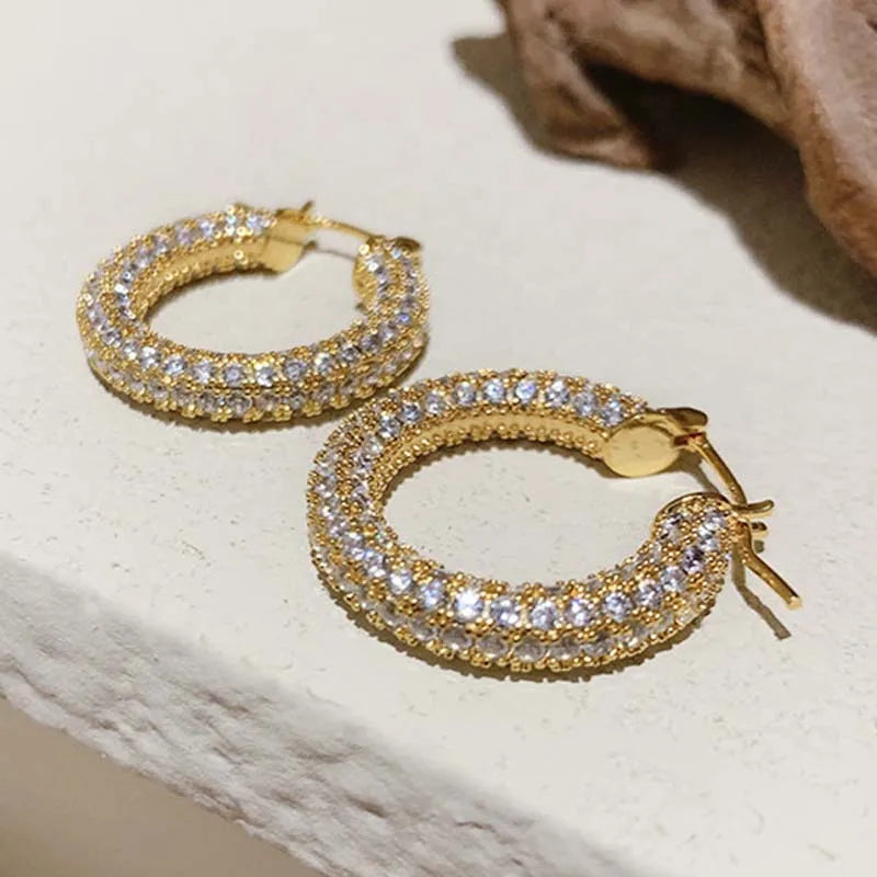 Greta Pave Hoop Earrings