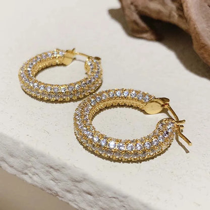 Greta Pave Hoop Earrings