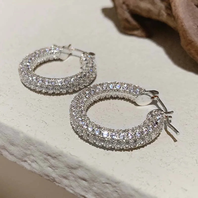 Greta Pave Hoop Earrings