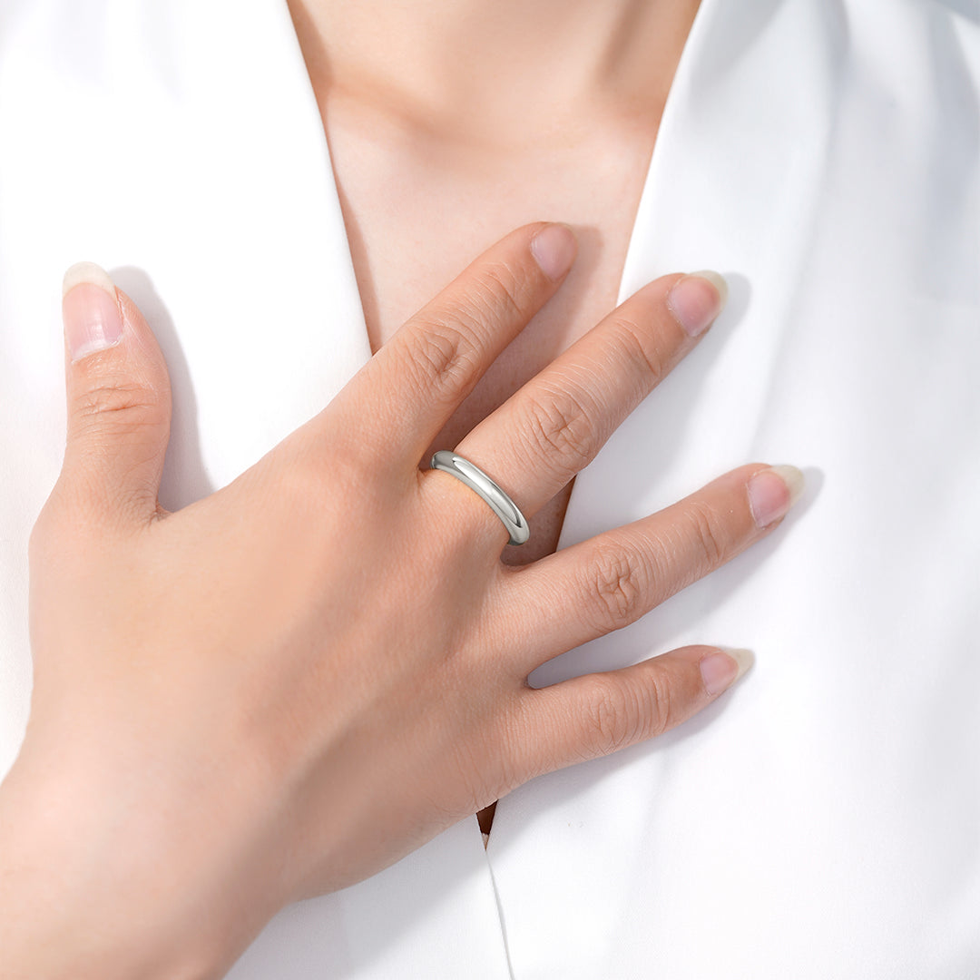 Half Round Band Stacking Ring