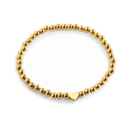 Heart Beaded Stacking Bracelet