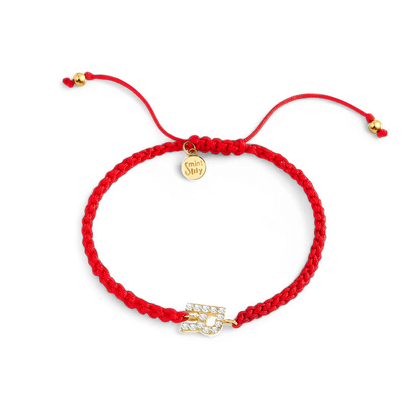 Braided Initial String Adjustable Bracelet