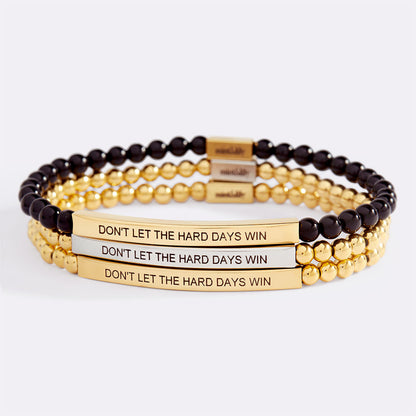 Don't Let The Hard Days Win Beaded Inspire Bracelet