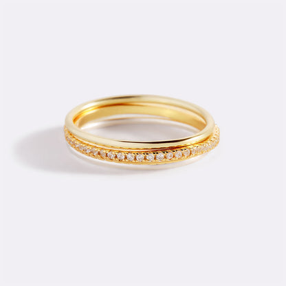 Gold and Silver Stacking Ring Set