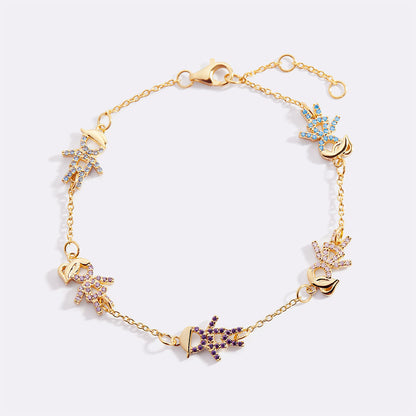 Personalized Mom Bracelet With Birthstone Kids