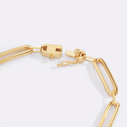 Pave Diamond Paperclip Bracelet