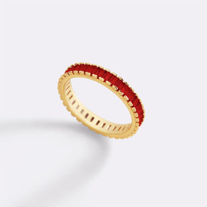 Baguette Birthstone Eternity Band