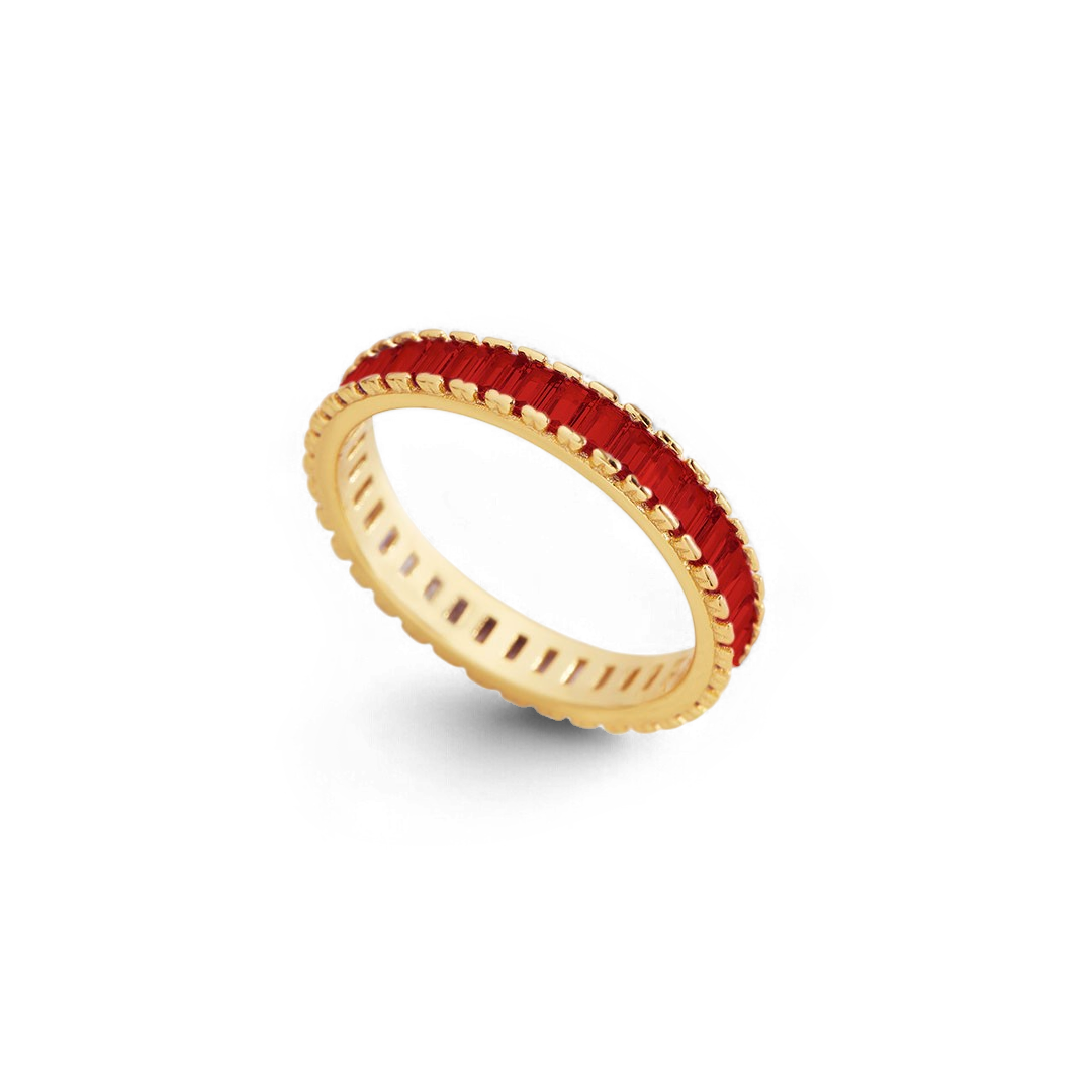Baguette Birthstone Eternity Band