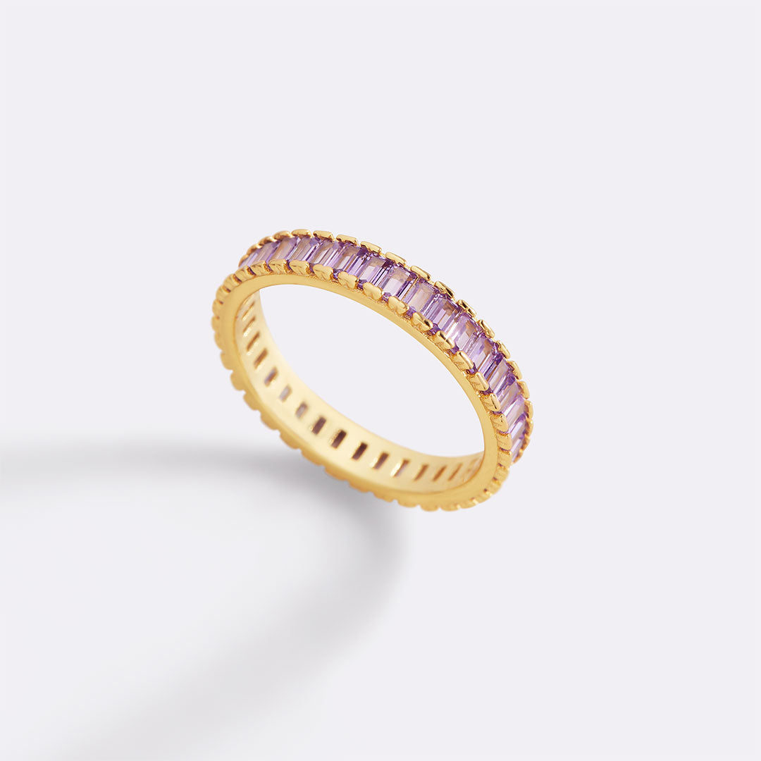 Baguette Birthstone Eternity Band