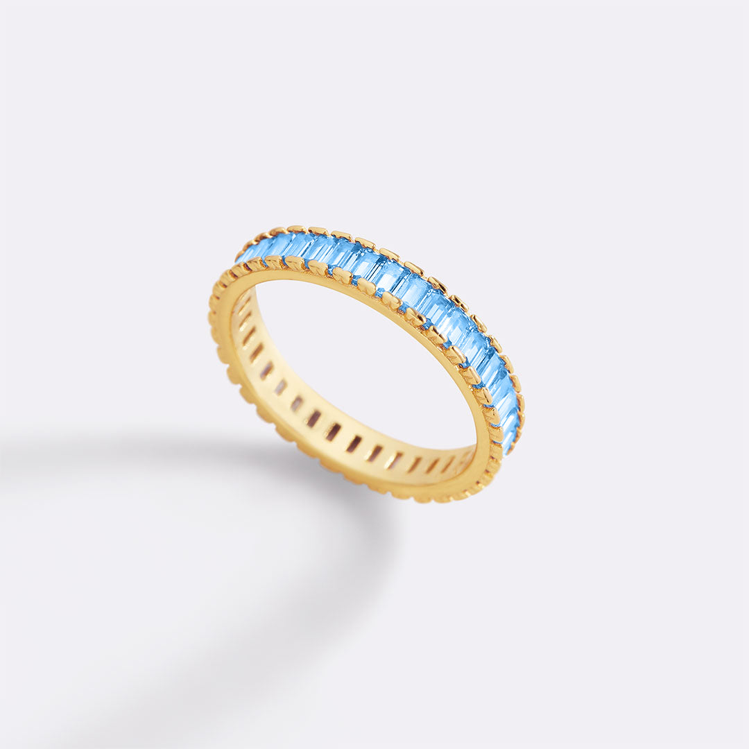 Baguette Birthstone Eternity Band