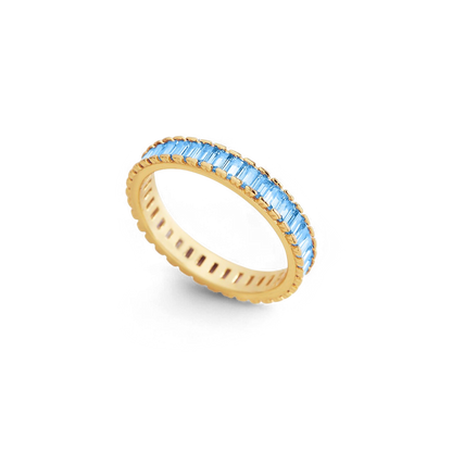 Baguette Birthstone Eternity Band