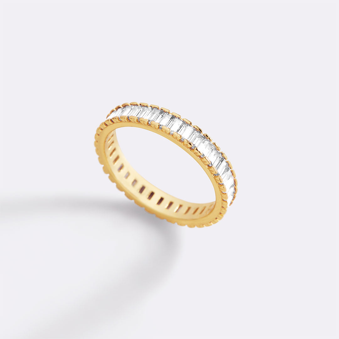 Baguette Birthstone Eternity Band
