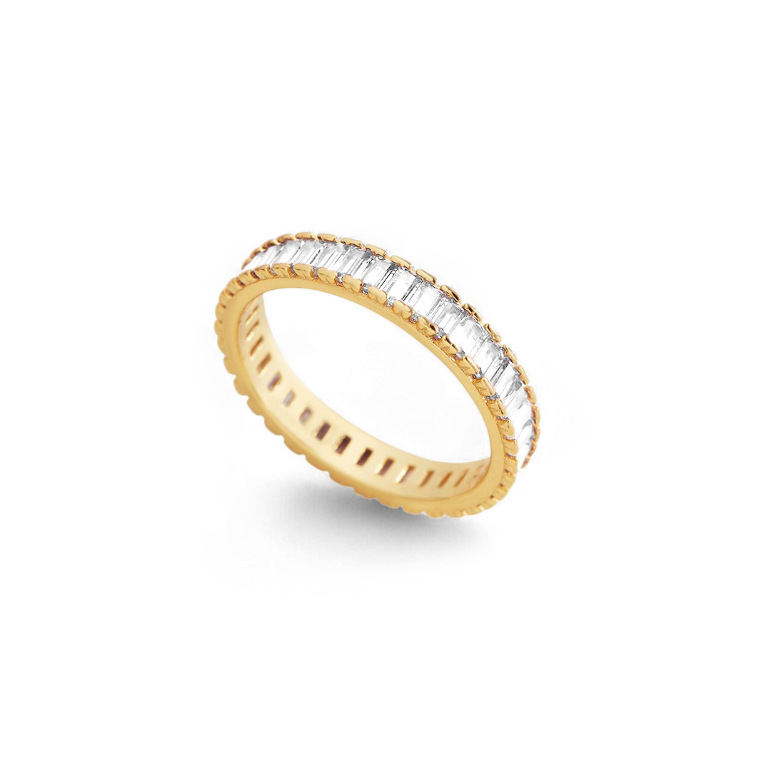 Baguette Birthstone Eternity Band