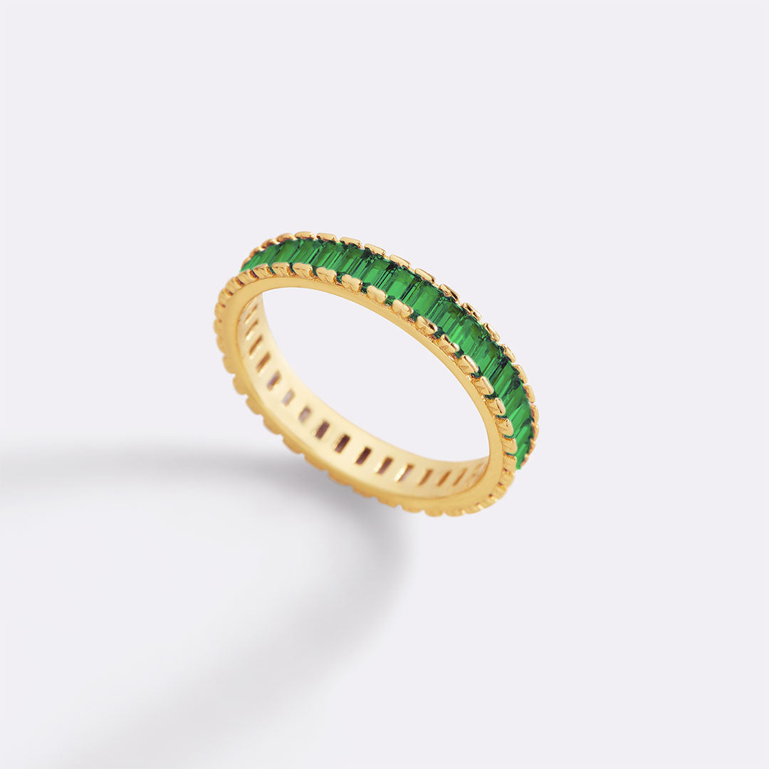 Baguette Birthstone Eternity Band
